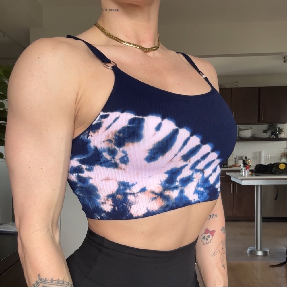Dip Dye Seamless Bra - Navy/Lilac